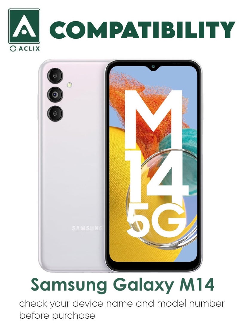 ACLIX 5 Pieces Antistatic ESD Dustproof Premium Quality High Definition Tempered Glass Screen Protector Designed For Samsung Galaxy M14 - Image 3