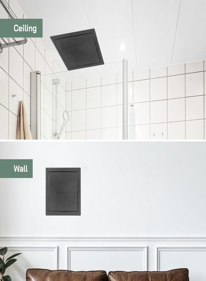 Vent Systems 8'' x 8'' Inch Anthracite Metal Access Panel with Click Function - Easy Access Doors - Access Panel for Drywall, Wall, Electrical and Plumbing Service Door - Image 3