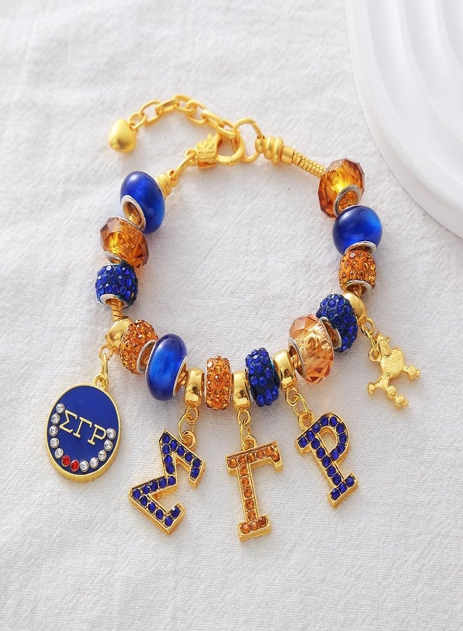 HUSURU Sorority Sigmaa Gamma Rho Bracelets SGR Greek Letters Charms Beaded Soror Pretty Poodle Nine Sisterhood Members Gifts For Women - Image 2