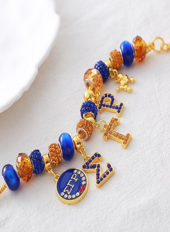 HUSURU Sorority Sigmaa Gamma Rho Bracelets SGR Greek Letters Charms Beaded Soror Pretty Poodle Nine Sisterhood Members Gifts For Women - Image 4