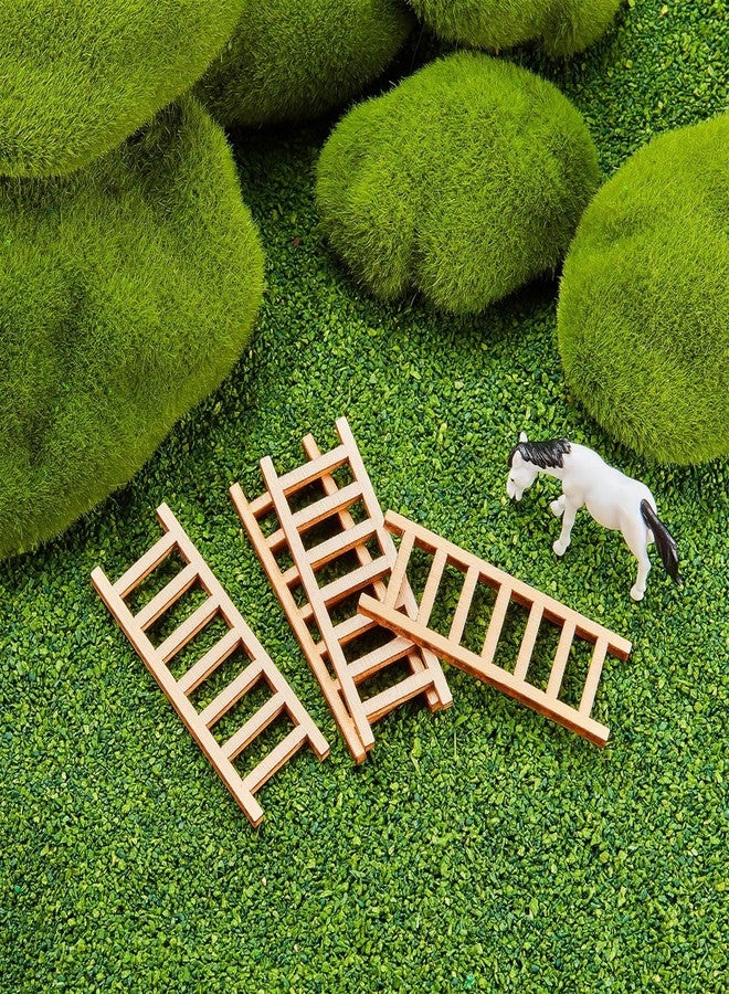Skylety 20 Pcs Mini Wooden Step Ladder Furniture Miniature Garden Ladder Dollhouse Ornament DIY Craft Accessory for Landscape Decor - Image 5