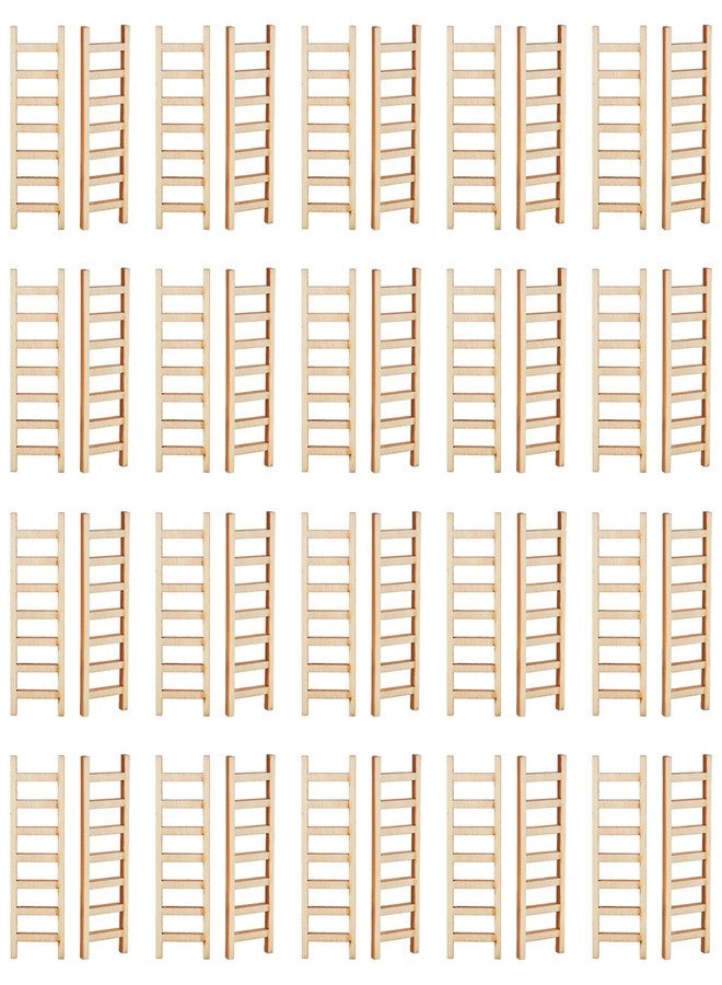 Skylety 20 Pcs Mini Wooden Step Ladder Furniture Miniature Garden Ladder Dollhouse Ornament DIY Craft Accessory for Landscape Decor - Image 1