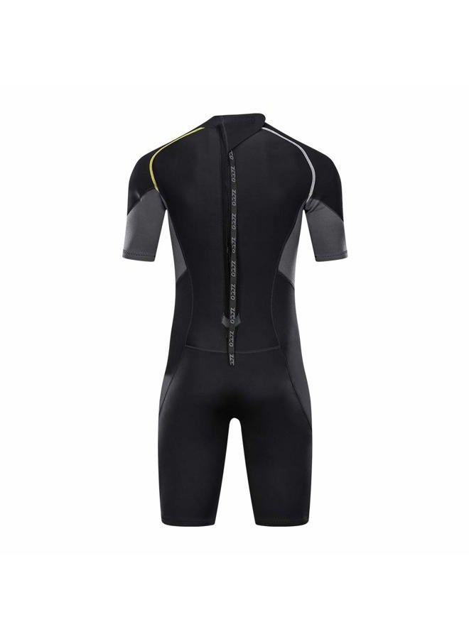 ZCCO Men's Wetsuits 1.5mm Premium Neoprene Back Zip Shorty Dive Skin for Spearfishing,Snorkeling, Surfing,Canoeing,Scuba Diving Suits(L) - Image 3