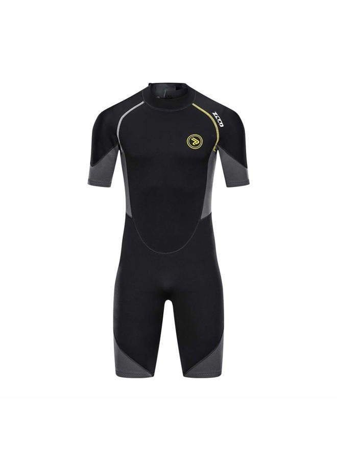 ZCCO Men's Wetsuits 1.5mm Premium Neoprene Back Zip Shorty Dive Skin for Spearfishing,Snorkeling, Surfing,Canoeing,Scuba Diving Suits(L) - Image 4