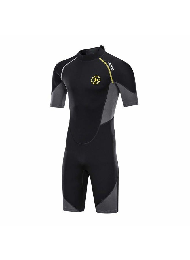 ZCCO Men's Wetsuits 1.5mm Premium Neoprene Back Zip Shorty Dive Skin for Spearfishing,Snorkeling, Surfing,Canoeing,Scuba Diving Suits(L) - Image 1