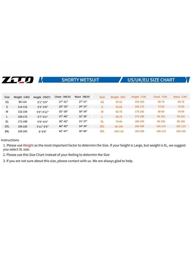 ZCCO Men's Wetsuits 1.5mm Premium Neoprene Back Zip Shorty Dive Skin for Spearfishing,Snorkeling, Surfing,Canoeing,Scuba Diving Suits(L) - Image 2