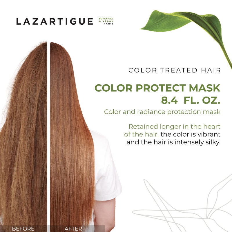 Lazartigue Color Protect Mask, Holds Color in Hair Fiber, Maximizes Radiance and Protects Hair, Mask for Colored Hair, Vegan, Sulfate & Silicone Free, 1.7 Fl Oz - Image 2
