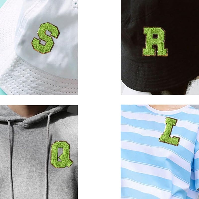 26 قطعة من لصقات التطريز باللون الوردي الساخن للحروف لخياطتها على الملابس والسترات للإصلاح - Image 3