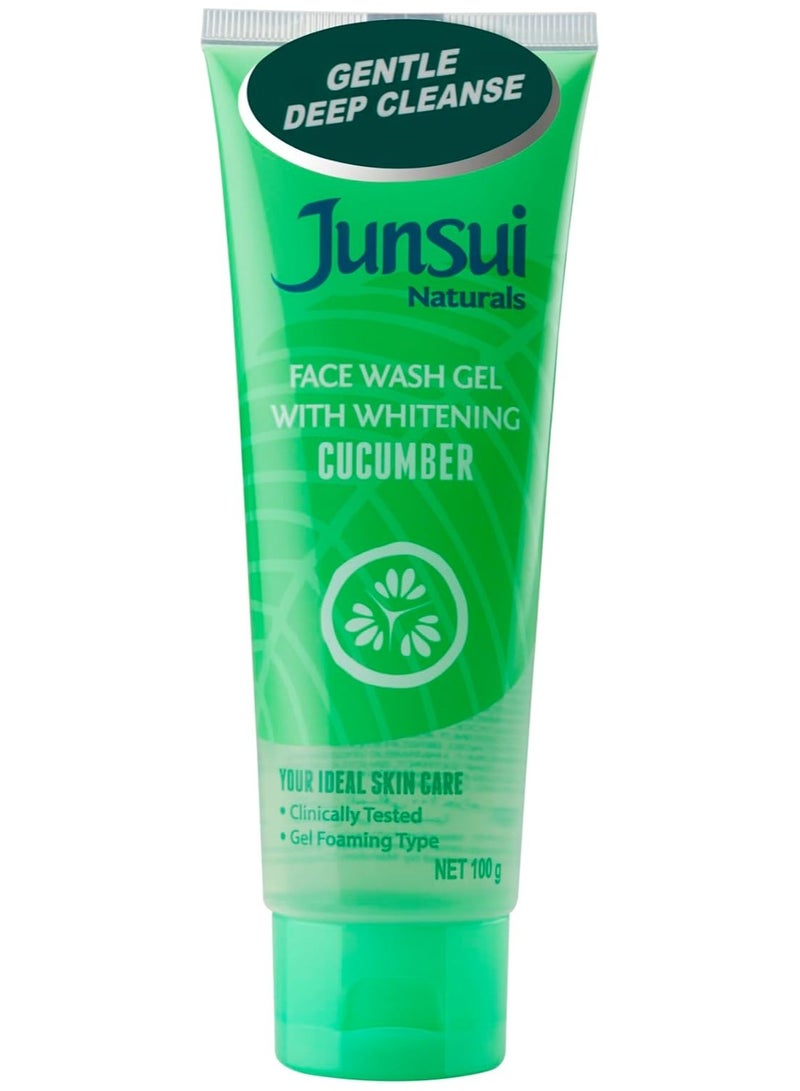 Junsui Face Wash With Whitening 100 g Cucumber - Image 1