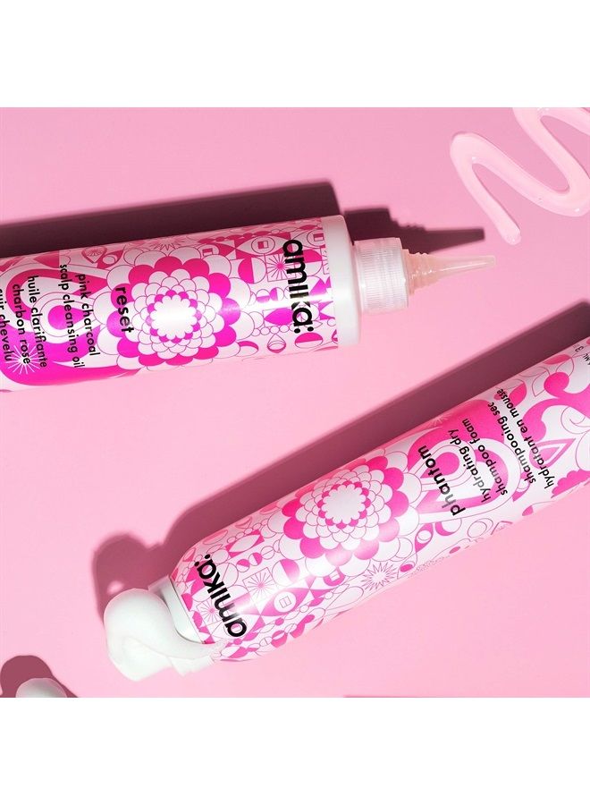 amika زيت تنظيف فروة الرأس بالفحم الوردي من أميكا ريسيت للجنسين، 6.7 أونصة (عبوة واحدة) - Image 4