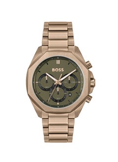 Men Chronograph Round Shape Gold Wrist Watch 44 mm