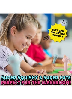 BUNMO Kawaii Pens Squishies 3Pk ; Hours Of Creative Fun ; Cute Squishy Pens ; Great For Stress Relief ; Tween Girls Toys ; Fun Kids Stationary  - Image 3