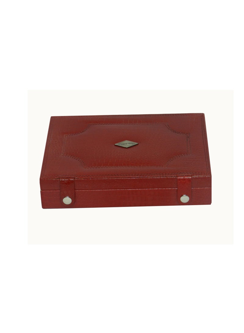 LAVERI LEATHER Laveri Cufflink Storage Display Box with Ring Holder Showcase for Store Display, Jewelry Show & Home ~ Jewelry Tray Organizer  - Image 5
