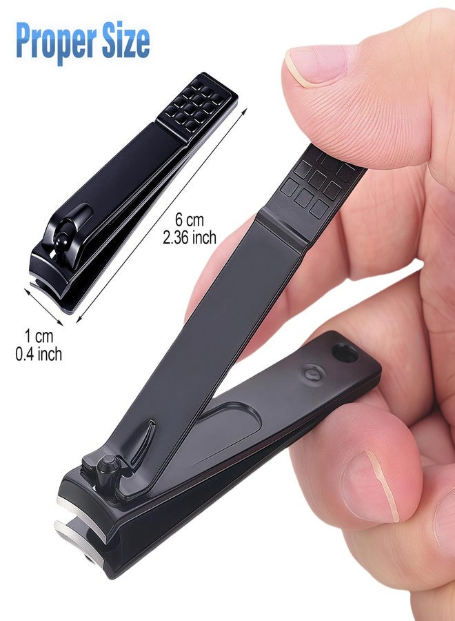 AVERZELLA 20-Pack Fingernail Nail Clippers Bulk, Finger Nail Clipper Non Slip Curved Edge Toe Nail Clippers for Thick Nails, Flat Fingernail Clippers Bulk for Women Men Seniors Homeless (Black) - Image 4