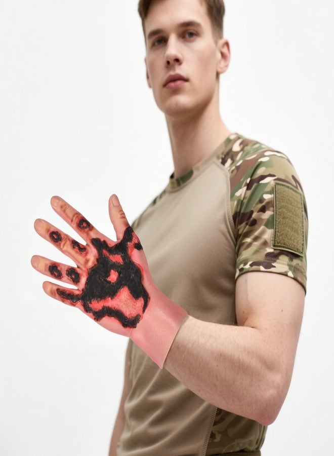 MedEduQuest Burn Wound Packing Trainer, Simulated Burn Wound Model for Wound Care Training, Wearable Silicone Hand Burn Wound Trainer for Medical Education - Image 4