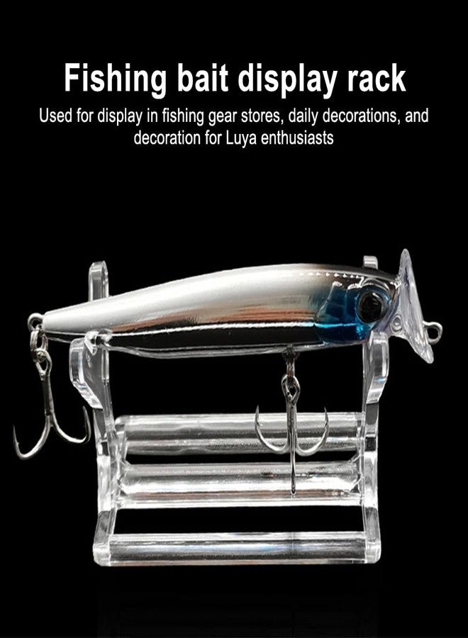MiOYOOW Fishing Lure Display Stands, 5PCS Transparent Clear Fish Lures Easels Baits Display Shelf Holder for Baits Lure Display Fishing Store - Image 3