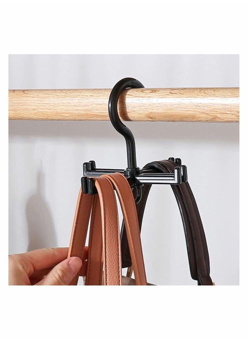 KASTWAVE - KASTWAVE Belt Hanger for Closet - 360° Rotating Belt Organizer Belt Rack Ties and Belt Holder Closet Storage Accessory Hooks for Belts, Ties, Scarves, (8 Pack, 4 Black 4 White) - Image 1