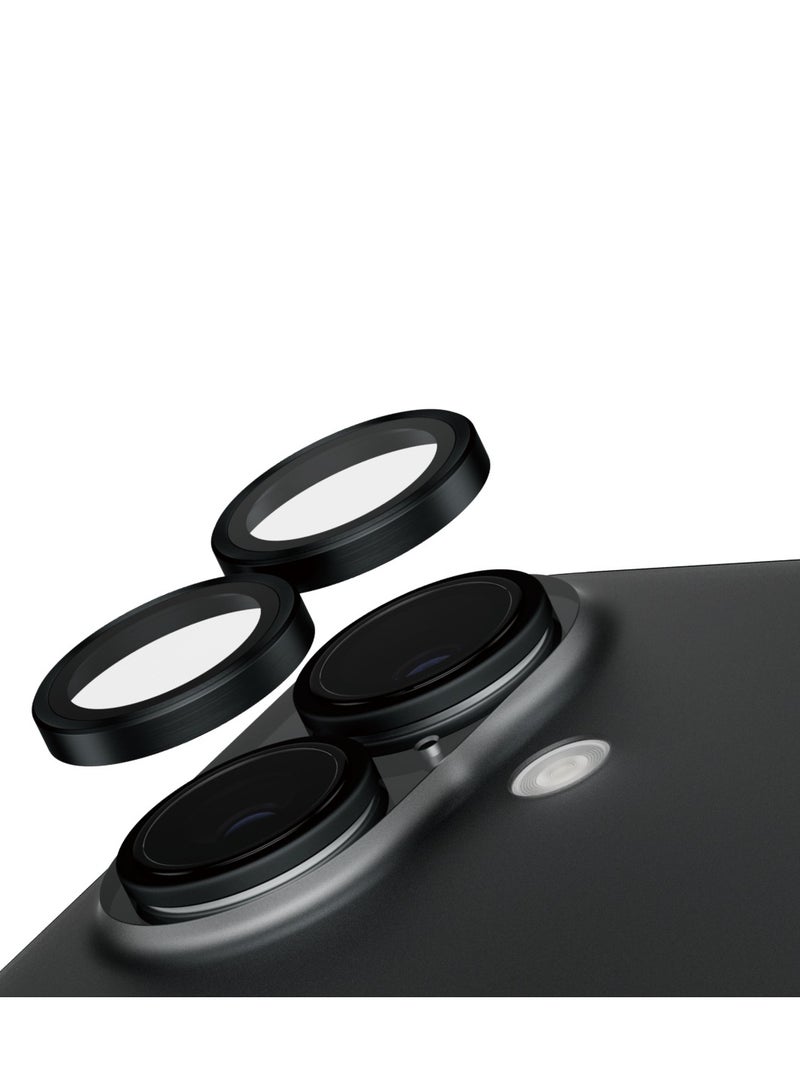PanzerGlass SAFE by PanzerGlass® Rings Camera Lens Protector for iPhone 16 | 16 Plus Black, Slim Profile - with mounting aid for easy installation, No Image Distortion, Ultimate Camera Protection - Image 2