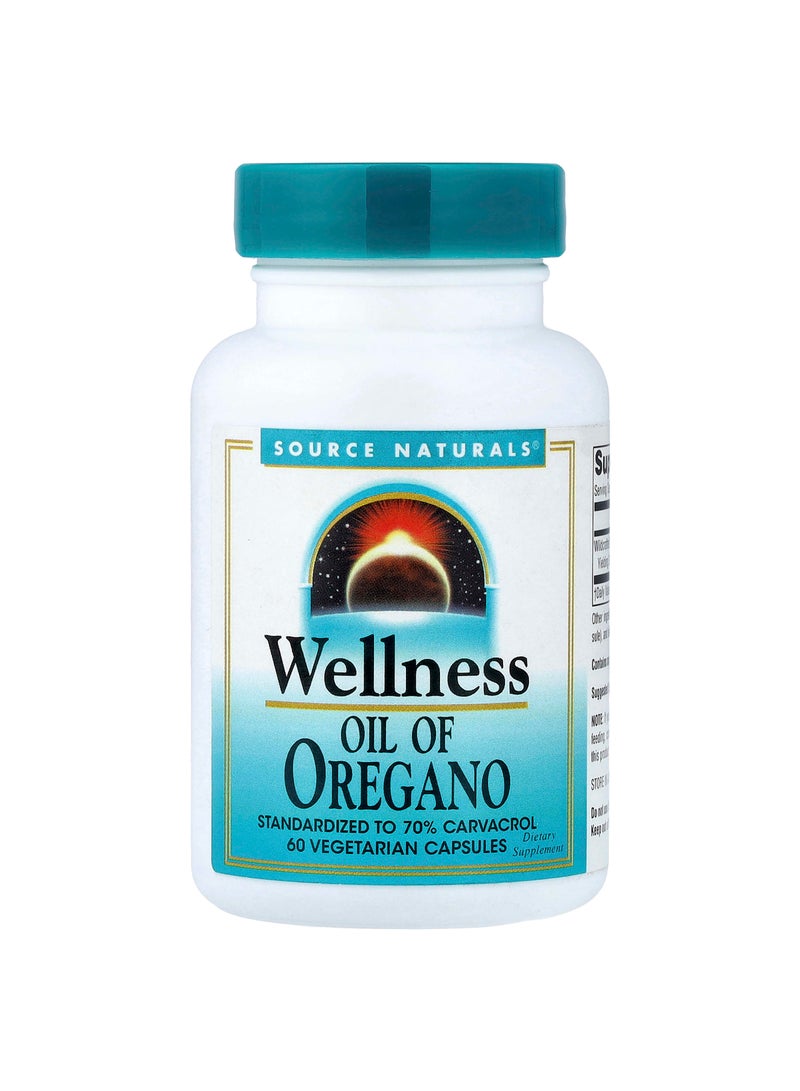 Wellness, Oil of Oregano, 60 Vegetarian Capsules (45 mg per Capsule)
