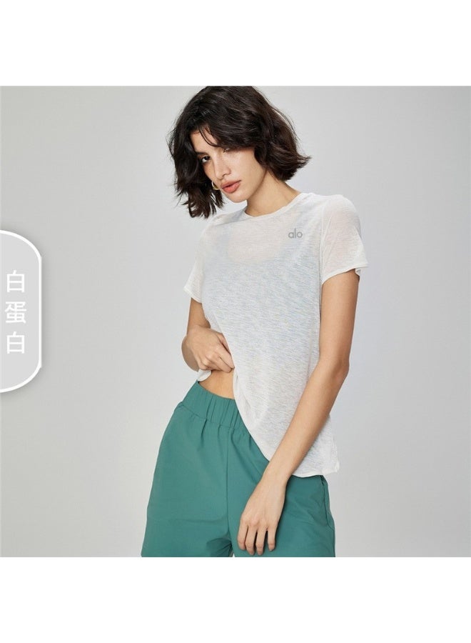 alo Alo Lightweight Loose-Fit Short Sleeve T-Shirt - Activewear for Yoga - Image 1