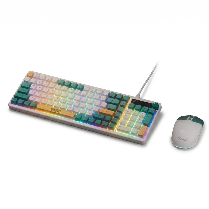Founder KM650 Wired USB Keyboard and Mouse Combo, Membrane with Volume Knob, 1200 DPI, Multimedia QWERTY, Multi Colour