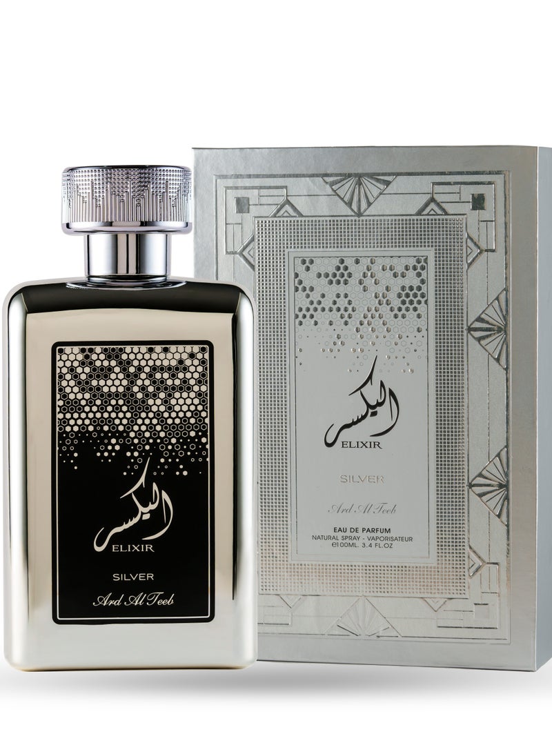 Ard Al Teeb Ard Al Teeb Elixr Silver Eau De Parfum for Male 100 ml  - Image 1