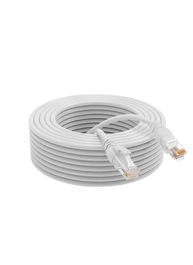 Generic Super Six CAT6 E Gigabit Finished Network Jumper High-speed Cable Network Cable RJ45 Indoor Computer Network Cable-Color:Six Types Of White Round Wire ]-Line Length:0.5 M  - Image 1