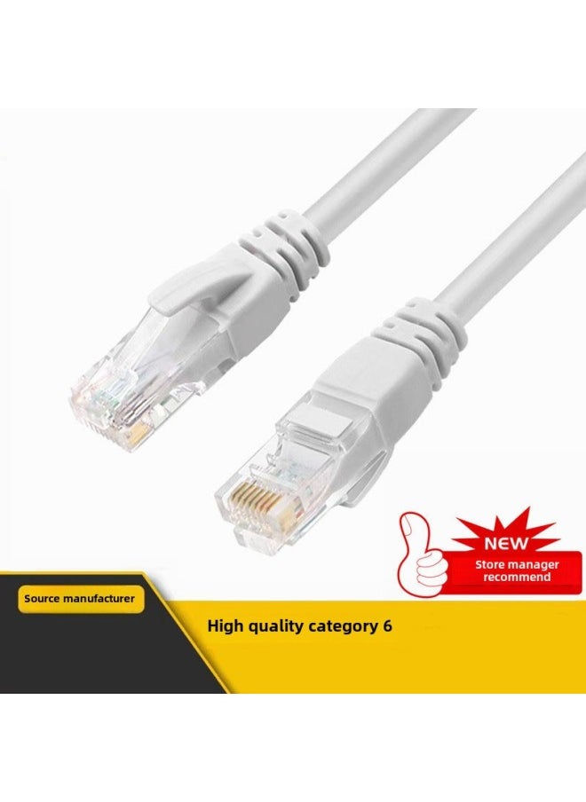 Generic Super Six CAT6 E Gigabit Finished Network Jumper High-speed Cable Network Cable RJ45 Indoor Computer Network Cable-Color:Six Types Of White Round Wire ]-Line Length:0.5 M  - Image 3