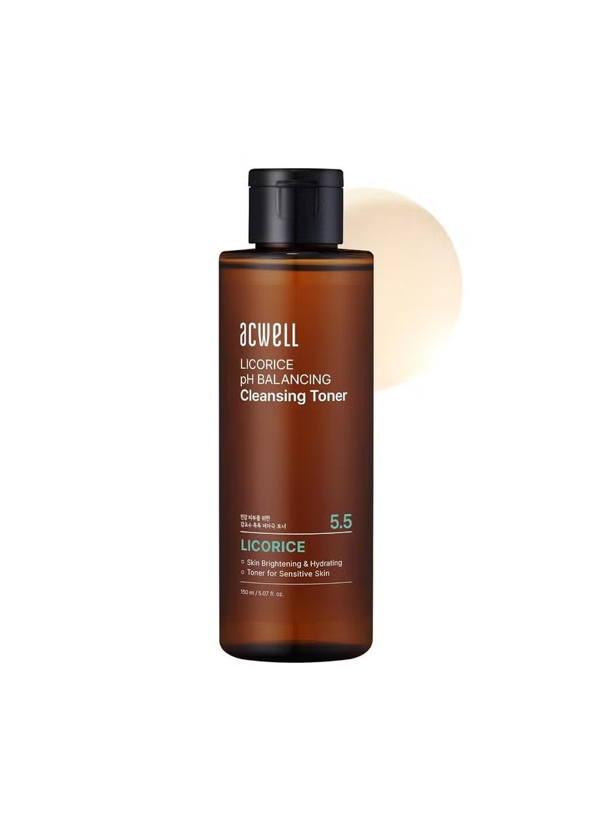 Licorice pH Balancing Cleansing Toner 5.1 fl.oz. - PH5.5 Hydrating Makeup Cleansing Astringent - Skin Clearing, Reduce Pigmentation, Acne and Dark Spots