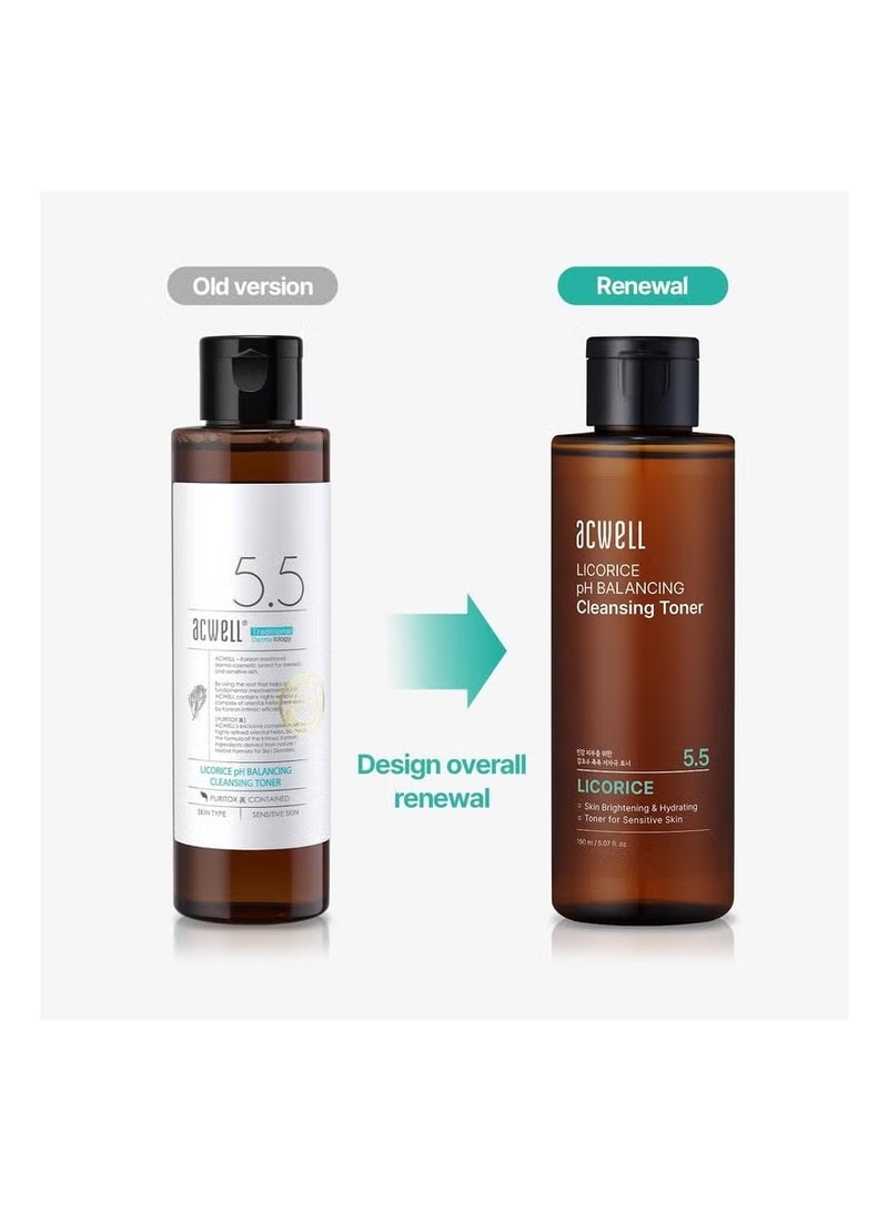 ACWELL Licorice pH Balancing Cleansing Toner 5.1 fl.oz. - PH5.5 Hydrating Makeup Cleansing Astringent - Skin Clearing, Reduce Pigmentation, Acne and Dark Spots - Image 2
