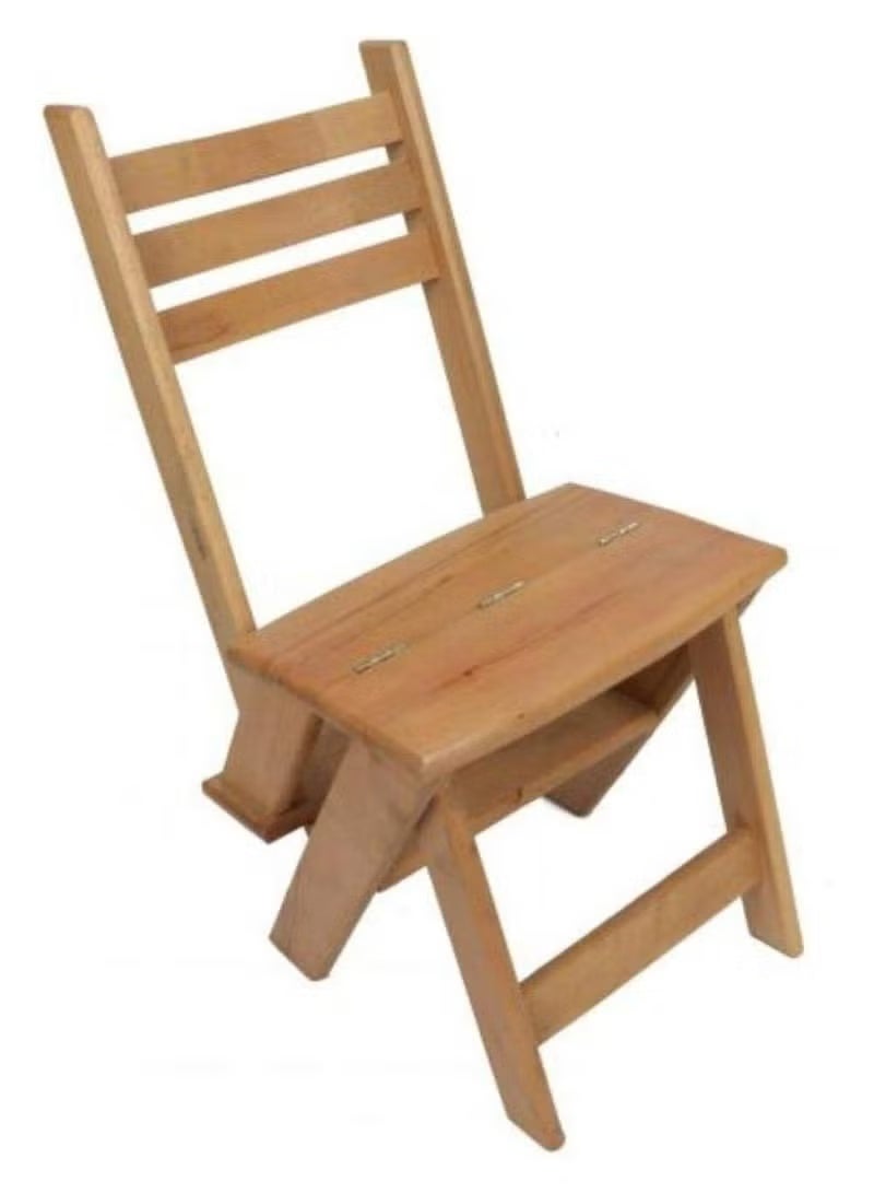 MODERN HOME Beech Wood Convertible Chair Into A Ladder Beige 40 x 60 x 86cm - Image 3