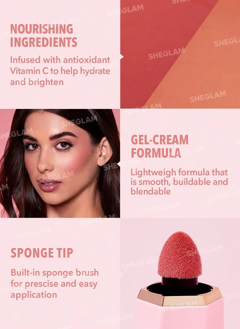 SHEGLAM Color Bloom Liquid Blush Matte Finish-Risky Business