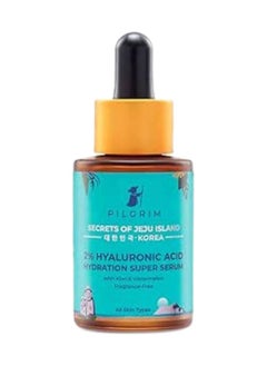 PILGRIM 2% Hyaluronic Acid Hydration Super Serum With Kiwi Extracts For Hydrated Skin For Unisex Of All Skin Types Korean Skin Care, 30ml  - Image 1
