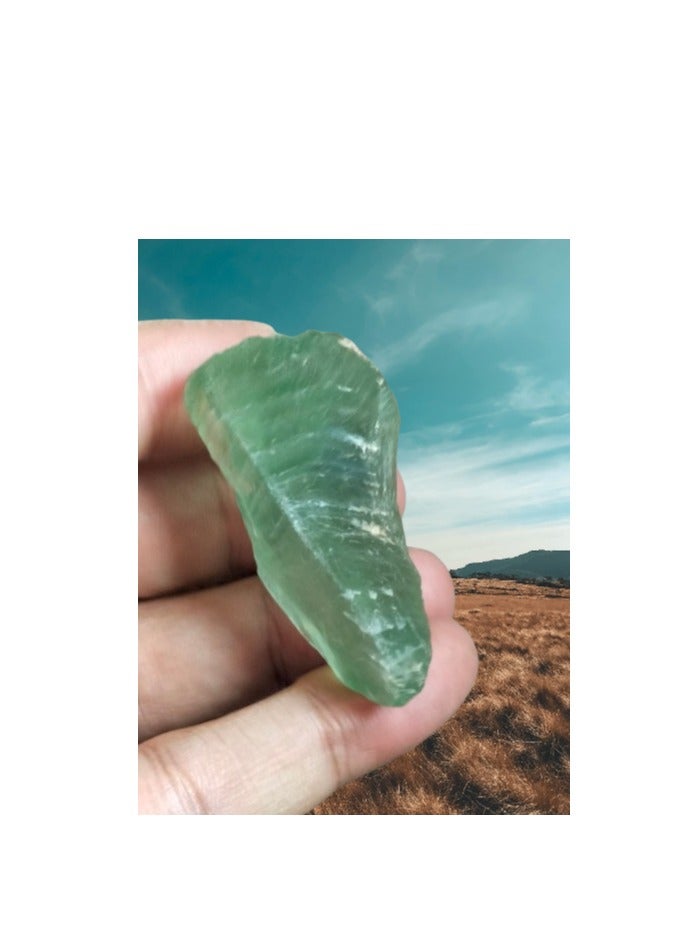 Collectors Amazing Real Rough Earth Mind Green Fluorite Irregular Crystal Loose Gemstone - Image 2