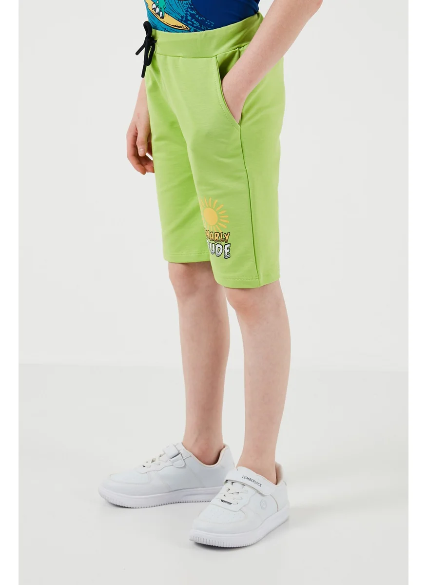 Lela Cotton Regular Fit Crew Neck Top and Bottom Set with Shorts Boy's Suit 6212019