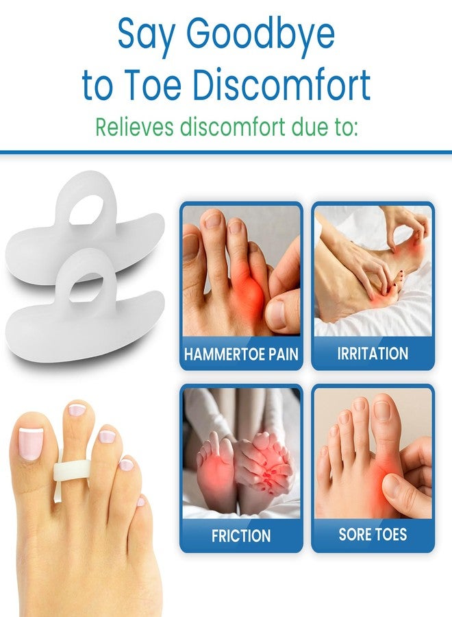 VIVEsole Hammer Toe Pads By Envelop - Silicone Gel Toe Crest Helps Cushion and Support Hammer, Claw and Mallet Toes - Toe Pads Rest Comfortably Under Toes to Eliminate Pressure and Ease Pain - Vive Guarantee - Image 3
