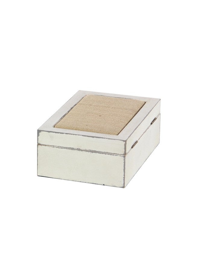 Deco 79 Wooden Decorative Box Decorative Keepsake Boxes with Hinged Lid, Set of 2 Storage Boxes 10", 8"W, White - Image 3