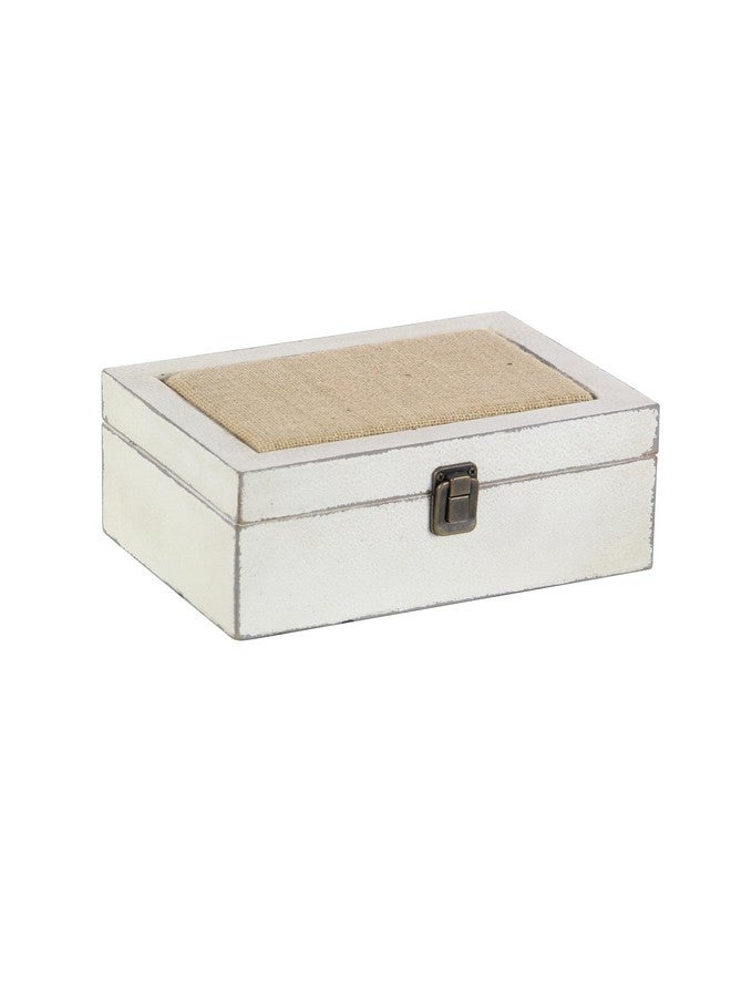 Deco 79 Wooden Decorative Box Decorative Keepsake Boxes with Hinged Lid, Set of 2 Storage Boxes 10", 8"W, White - Image 4