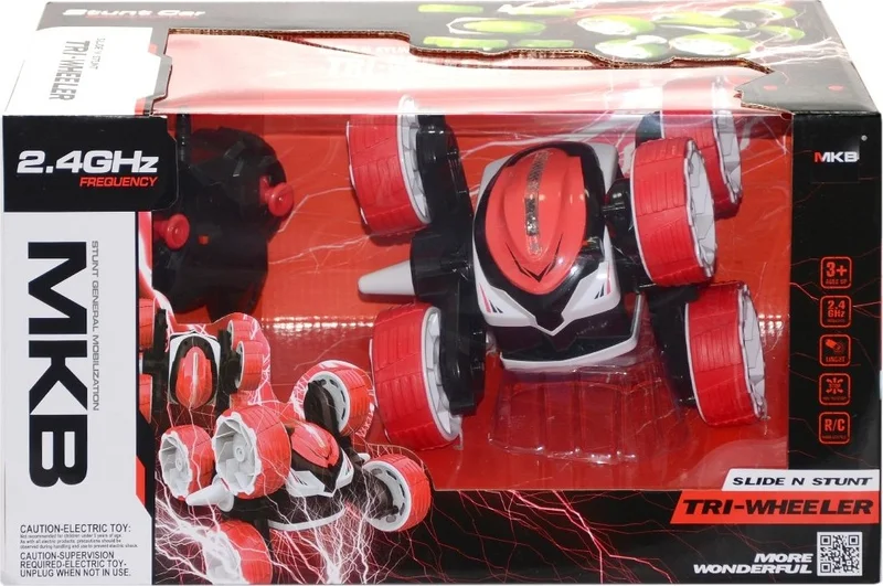 Vardem Oyuncak Vardem Toys MKB-5588-617 Controlled Rechargeable 3 Wheel Acrobat Car