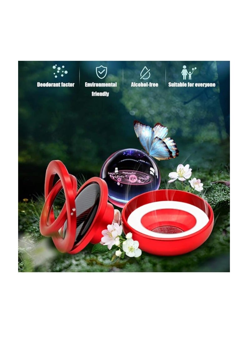 PEETTA Solar Powered Rotating Car Air Purifier, Lasting Fragrance Home and Car Décor with Galaxy Interstellar Ball 1 Aromathera - Image 2