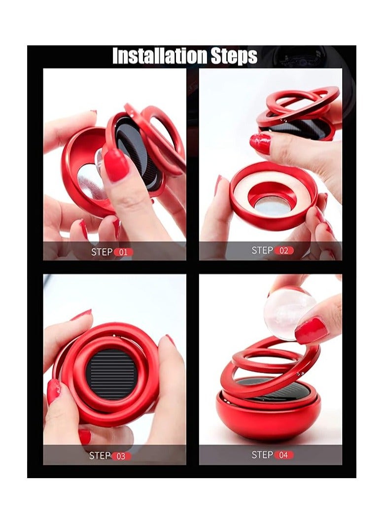 PEETTA Solar Powered Rotating Car Air Purifier, Lasting Fragrance Home and Car Décor with Galaxy Interstellar Ball 1 Aromathera - Image 3