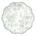 Elyxio 24 Pcs Green Floral Party Plates Vintage Floral Leaf Disposable Paper Plates Wildflower Sage Green Toile 7 Scalloped Rim Dessert Plates for Spring Easter Birthday Bridal Tea Party Supplies - Image 1