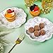 Elyxio 24 Pcs Green Floral Party Plates Vintage Floral Leaf Disposable Paper Plates Wildflower Sage Green Toile 7 Scalloped Rim Dessert Plates for Spring Easter Birthday Bridal Tea Party Supplies - Image 4