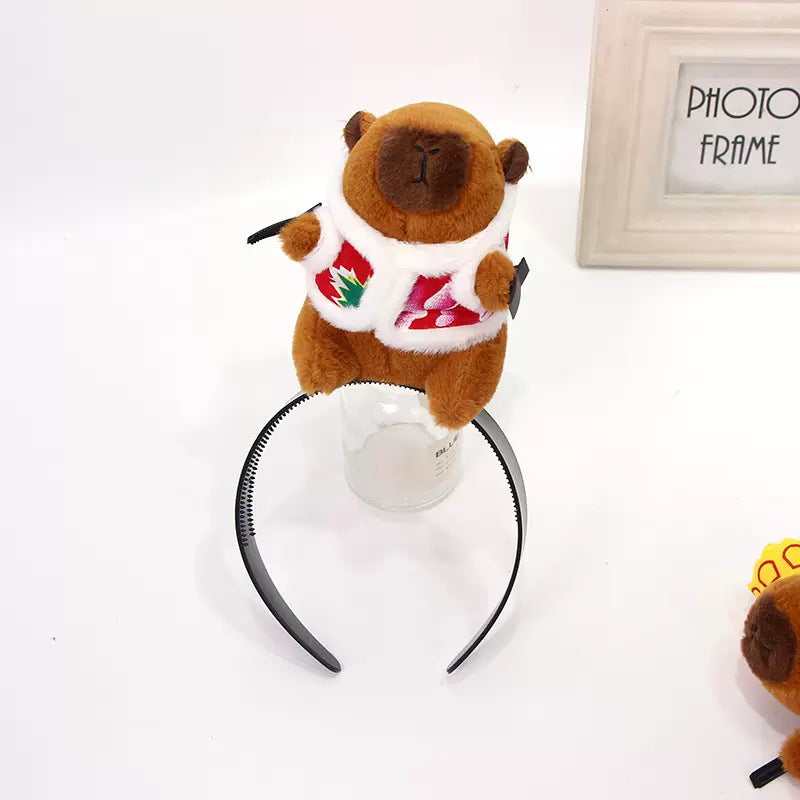 Generic Rattle King headband baby rattle King headband clip funny hairpin headband chef hat hairpin little mouse Cotton-padded jacket bear