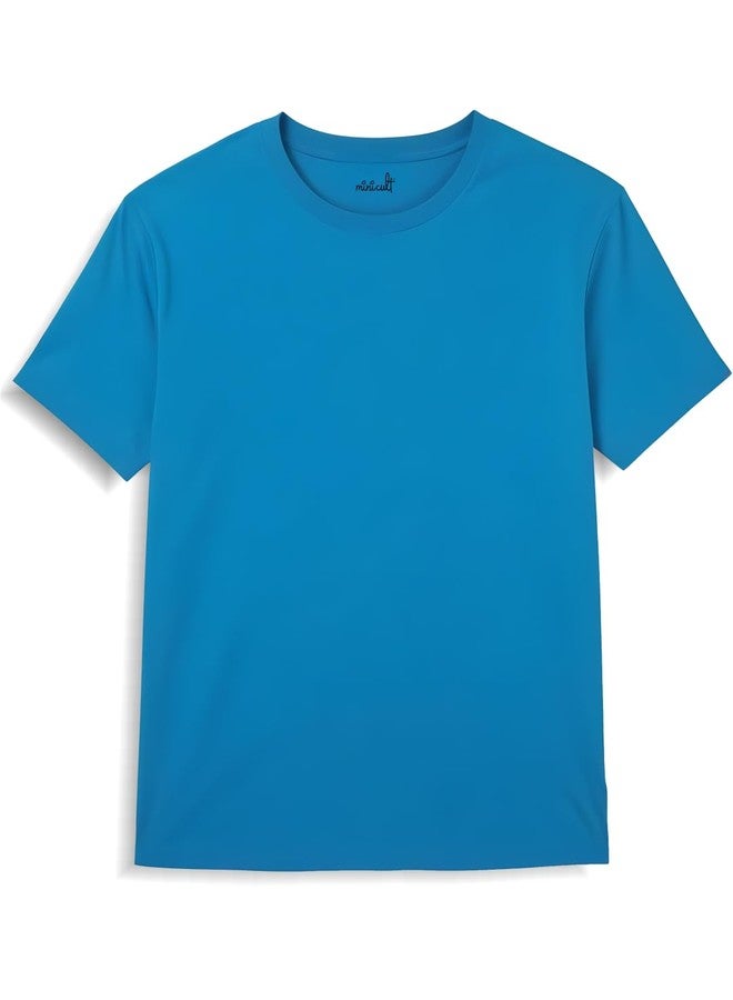 minicult Basics Cotton Kids Half Sleeve T Shirts in Vibrant Solid Colors (Blue c22)(Pack of 3)(2-3 Years) - Image 3
