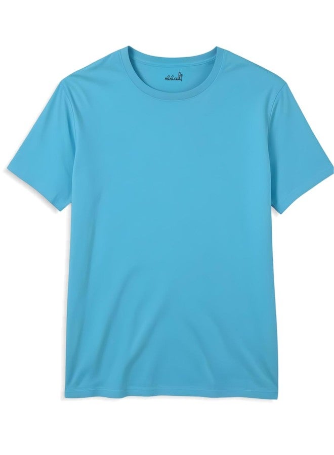 minicult Basics Cotton Kids Half Sleeve T Shirts in Vibrant Solid Colors (Blue c22)(Pack of 3)(2-3 Years) - Image 2