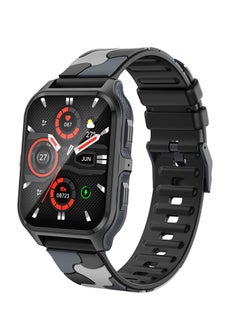 P73 Smart Watch, 300mah Multifunction Fitness Tracker Watch With Bluetooth Call Voice Assistant, Colorful Hd Large Display Smart Bracelet Sports Watch, (Camouflage Black)