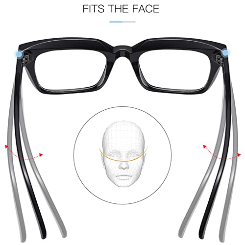 EYLRIM Classic Thick Square Frame Clear Lens Glasses for Women Men Non Prescription Eyeglasses(A9 Transparent Brown) - Image 5