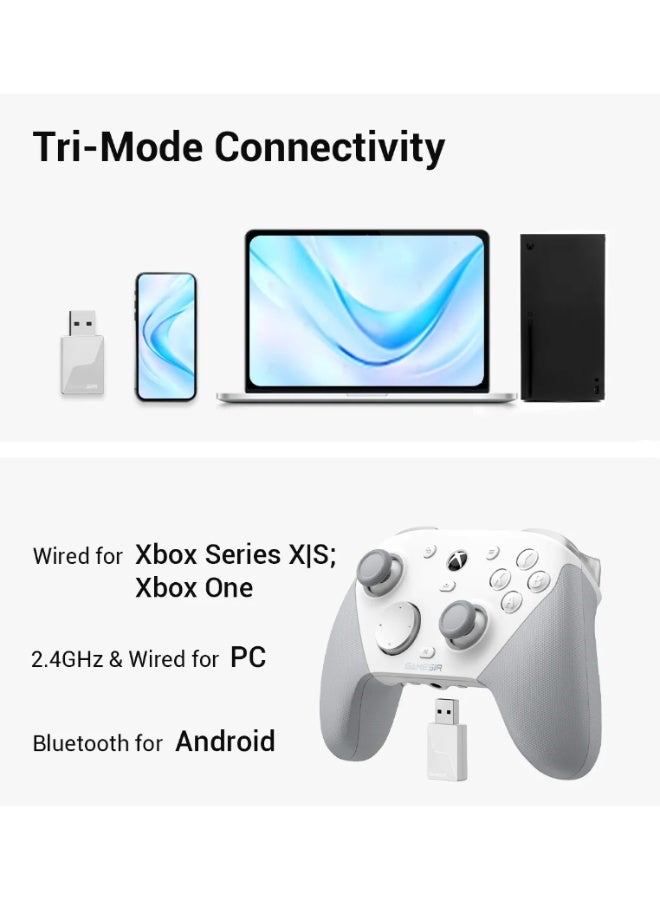 general Professional Gamepad G7 Pro Controller for Xbox PC & Mobile Wireless Controller Plug and Play Gaming Gamepad with TMR sticks, Hall Effect & Clicky Trigger Stops Six-Axis Gyroscope Four Macro Buttons 1000Hz Polling Rate Four Rumble Motors Battery 1200mAh 3.5mm Audio Smart Auto Start-Stop Charging Dock - Image 4