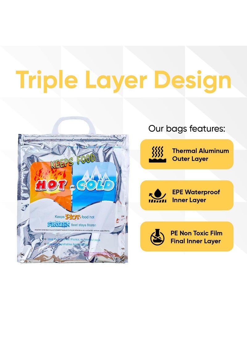 PEGACORN - PEGACORN Hot and Cold Small Bag for Food Storage Reusable Thermal BagAluminium Foil Bag 3 Layer Protection Size 50 x 52 cm 2 - Image 1